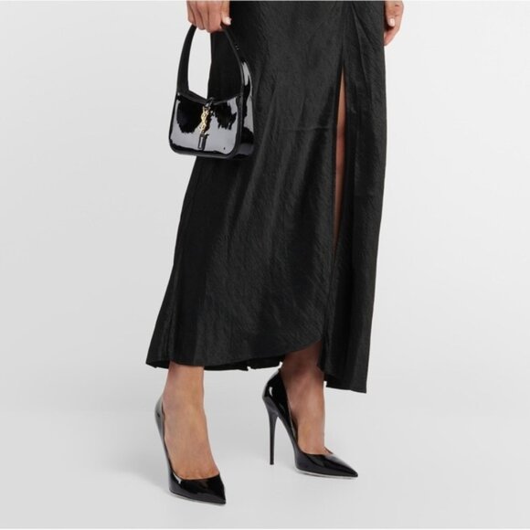 Jimmy Choo Anouk 120 Patent Leather Pumps Stiletto Heels Point Toe Black Size 36 - Picture 1 of 13